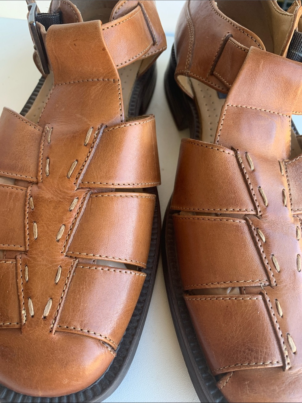 Giorgio Brutini Tan Leather Fisherman Sandals Mens 11D